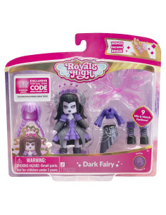 Muñeca Hada Oscura Royale High 7.62 cm con 9 Accesorios