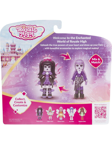 Muñeca Hada Oscura Royale High 7.62 cm con 9 Accesorios