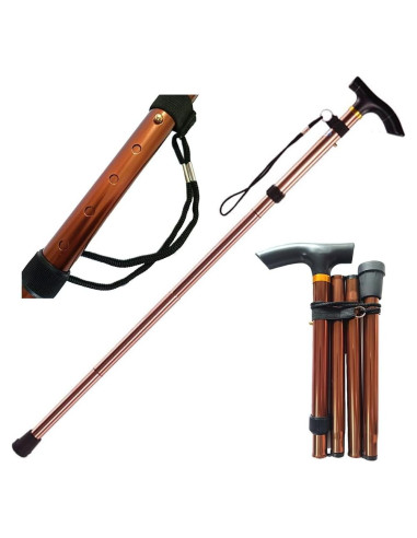 Bastón Plegable MUFANDUO Ajustable 83.82-93.98 cm Aluminio