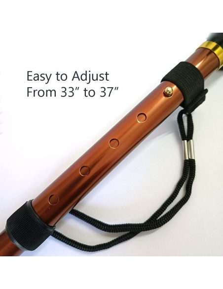 Bastón Plegable MUFANDUO Ajustable 83.82-93.98 cm Aluminio