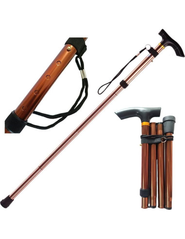 Bastón Plegable MUFANDUO Ajustable 83.82-93.98 cm Aluminio