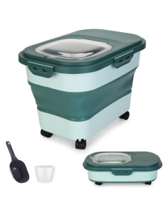 Contenedor de Almacenamiento para Comida de Mascotas ShineMe 9.07 kg Verde