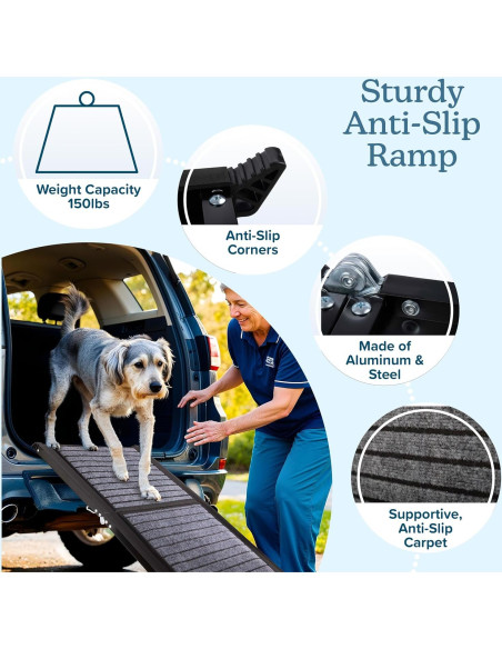 Rampa Plegable para Perros PETMAKER 182.88 cm Antideslizante Rampa Plegable para Perros PETMAKER 182.88 cm Antideslizante
