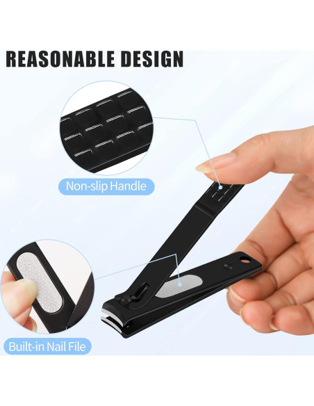 Juego de Cortauñas JAZZZNAP Acero Inoxidable Negro Juego de Cortauñas JAZZZNAP Acero Inoxidable Negro