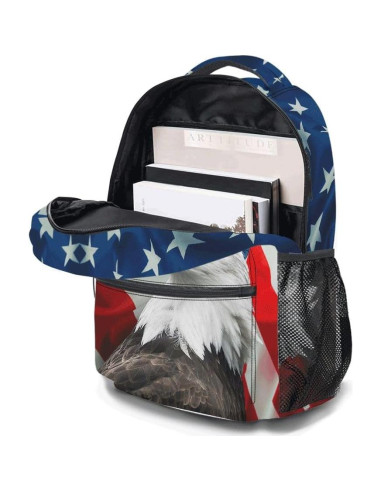 Mochila Colorida Oxford Unisex 34L con Bandera Americana