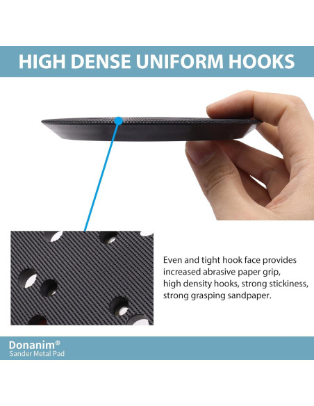 Almohadilla de Lijadora Orbital 5" Donanim Metal 8 Agujeros