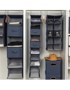 Organizador de Closet Colgante Household Essentials 10 Estantes Mezclilla 2