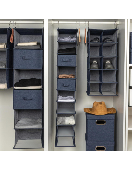 Organizador de Closet Colgante Household Essentials 10 Estantes Mezclilla