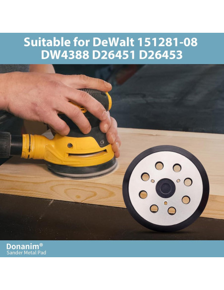 Almohadilla de Lijadora Orbital 5" Donanim Metal 8 Agujeros