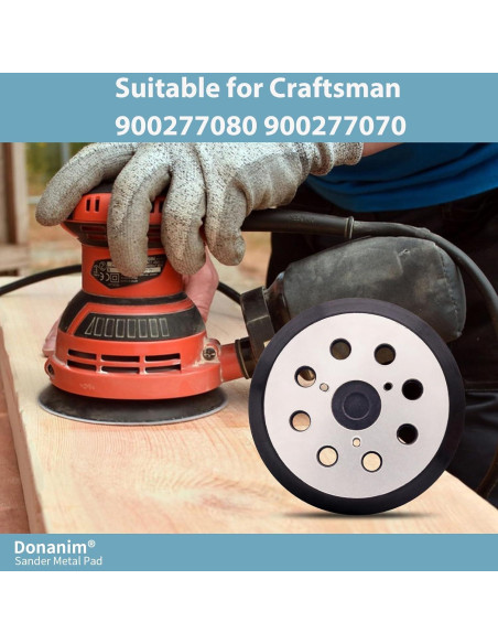 Almohadilla de Lijadora Orbital 5" Donanim Metal 8 Agujeros