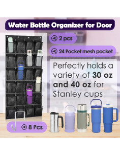 Organizador de Botellas de Agua Chaseroad 2 Pcs 24 Bolsillos 2