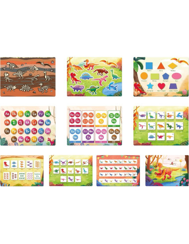 Libro Ocupado Dinosaurios Tiiano - Juguete Educativo 3-5 Años