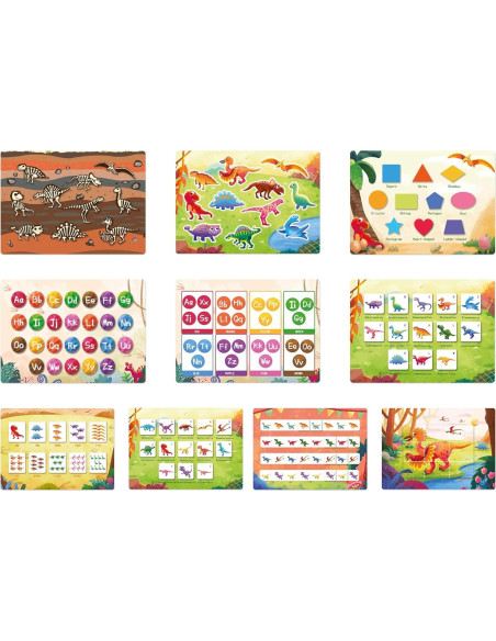 Libro Ocupado Dinosaurios Tiiano - Juguete Educativo 3-5 Años