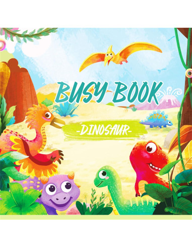 Libro Ocupado Dinosaurios Tiiano - Juguete Educativo 3-5 Años