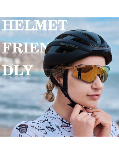 Gafas de Ciclismo ROCKBROS Antiblu UV Doradas Chai