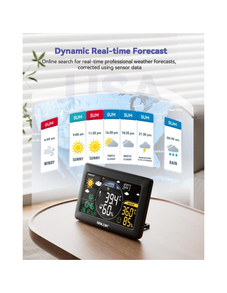 Estación Meteorológica WiFi BALDR con 3 Sensores y Pantalla 7.5"