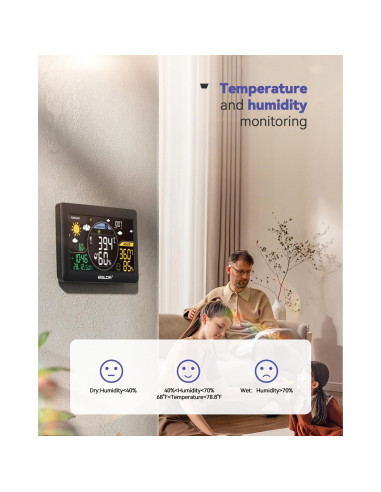 Estación Meteorológica WiFi BALDR con 3 Sensores y Pantalla 7.5"