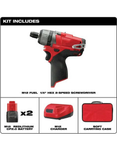 Destornillador Milwaukee M12 FUEL 12V 1/4" Hex 2 Velocidades 2