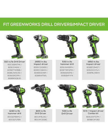 Conjunto de Destornilladores de 20 Piezas Greenworks