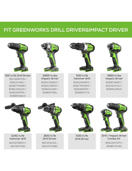 Conjunto de Destornilladores de 20 Piezas Greenworks