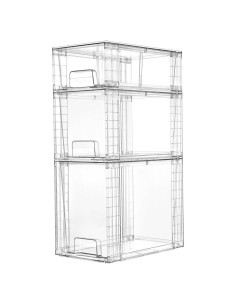 Cajones de Almacenamiento Apilables Vtopmart 3 Piezas Acrílico