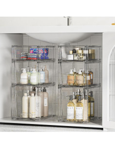 Cajones de Almacenamiento Apilables Vtopmart 3 Piezas Acrílico 2