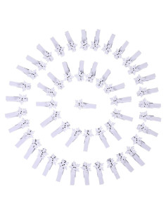 Paquete de 50 Clips de Madera Souarts con Copos de Nieve