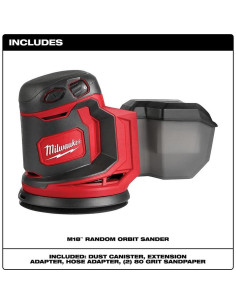 Lijadora Orbital Aleatoria Milwaukee M18 5" 12000 OPM 2