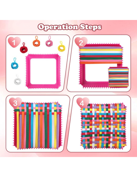 Telar de Tejer Tachiuwa 192PCS Anillos para Posavasos DIY