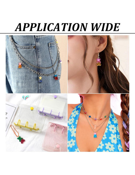 20 Piezas Encantos de Oso de Resina Gummy Bear 10 Colores