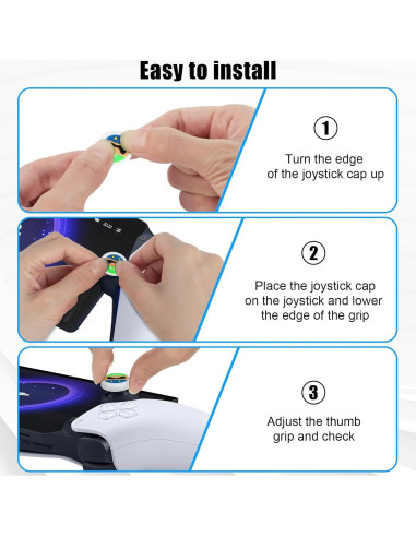 Tapas de agarre para pulgar Qoosea PS5 - 3 pares antideslizantes