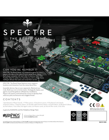 Juego de Mesa SPECTRE Modiphius 2-4 Jugadores 20-45 Min