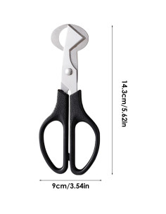 Tijeras para Cáscara de Huevo Galepromot - Acero Inoxidable Negro 2