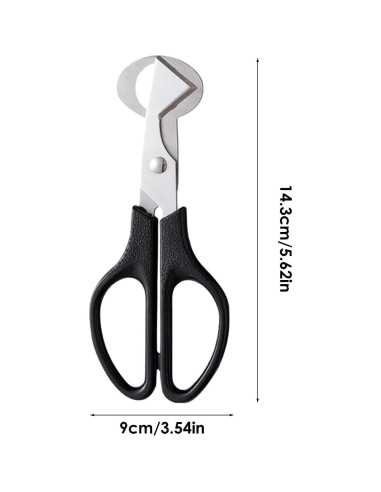 Tijeras para Cáscara de Huevo Galepromot - Acero Inoxidable Negro
