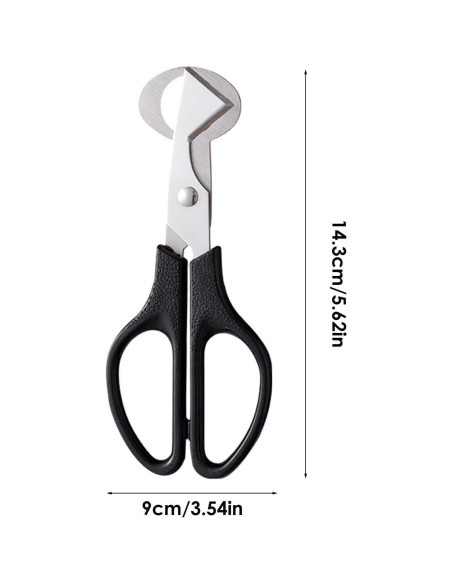 Tijeras para Cáscara de Huevo Galepromot - Acero Inoxidable Negro