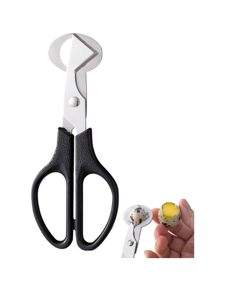 Tijeras para Cáscara de Huevo Galepromot - Acero Inoxidable Negro