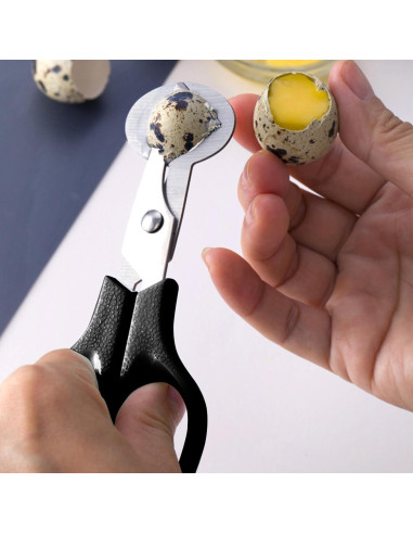 Tijeras para Cáscara de Huevo Galepromot - Acero Inoxidable Negro