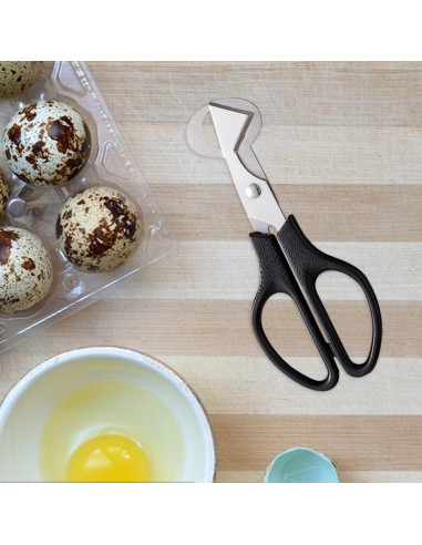 Tijeras para Cáscara de Huevo Galepromot - Acero Inoxidable Negro