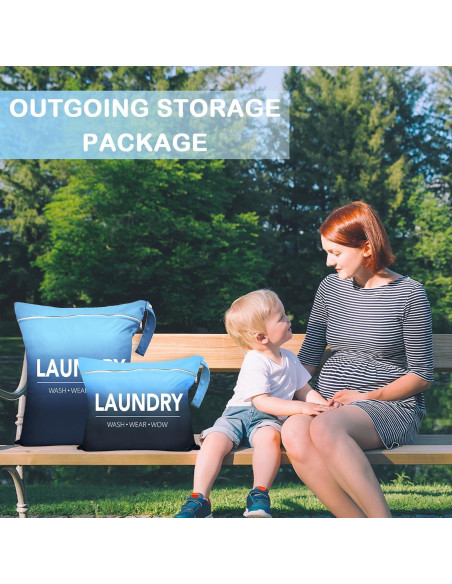 Bolsa de Lavandería Grande Sylfairy 2 Pcs Impermeable 37.8x47.6cm Bolsa de Lavandería Grande Sylfairy 2 Pcs Impermeable 37.8x47.6cm