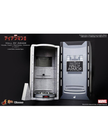 Diorama Sala de Armaduras Hot Toys Iron Man 3 Protocolo Fiesta