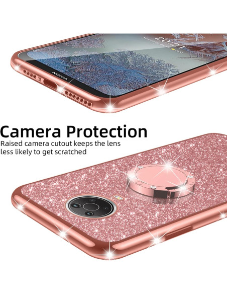 Funda de TPU Brillante nancheng para Nokia G20/G10 - Oro Rosa