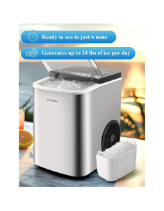 Máquina de Hielo ChefRobot 15,42 kg en 6 min, Autolimpieza 2