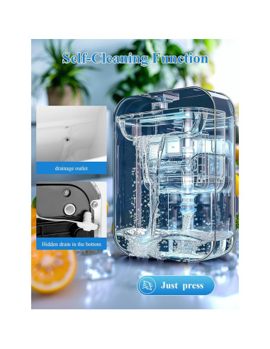 Máquina de Hielo ChefRobot 15,42 kg en 6 min, Autolimpieza