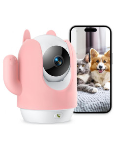 Cámara de Seguridad Interior MaxiVis CA45 2K 360 Rosa