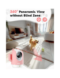 Cámara de Seguridad Interior MaxiVis CA45 2K 360 Rosa 2