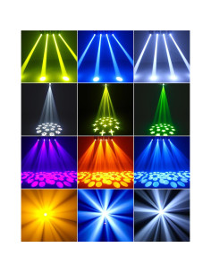 HOLDLAMP 120W Luz de Cabeza Móvil DJ con 18 Prismas 2