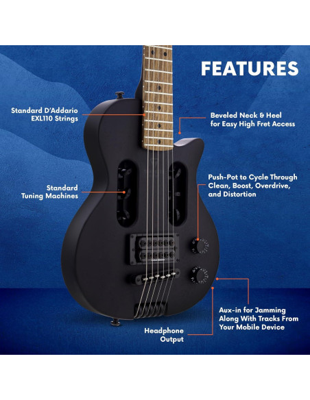 Guitarra Eléctrica Traveler EG-1 Negra 6 Cuerdas Portátil