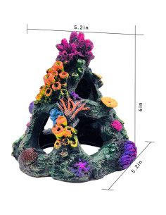 Conjunto de Decoración de Acuario GSD - Montaña Coral y Plantas 2