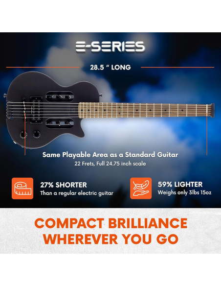 Guitarra Eléctrica Traveler EG-1 Negra 6 Cuerdas Portátil