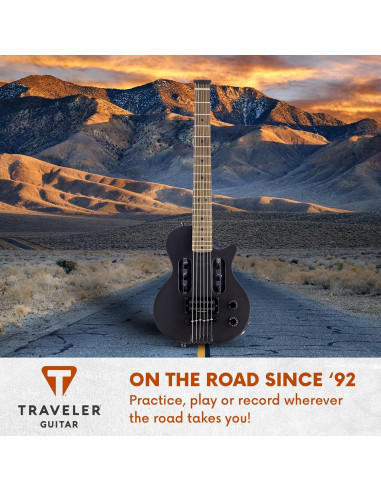 Guitarra Eléctrica Traveler EG-1 Negra 6 Cuerdas Portátil